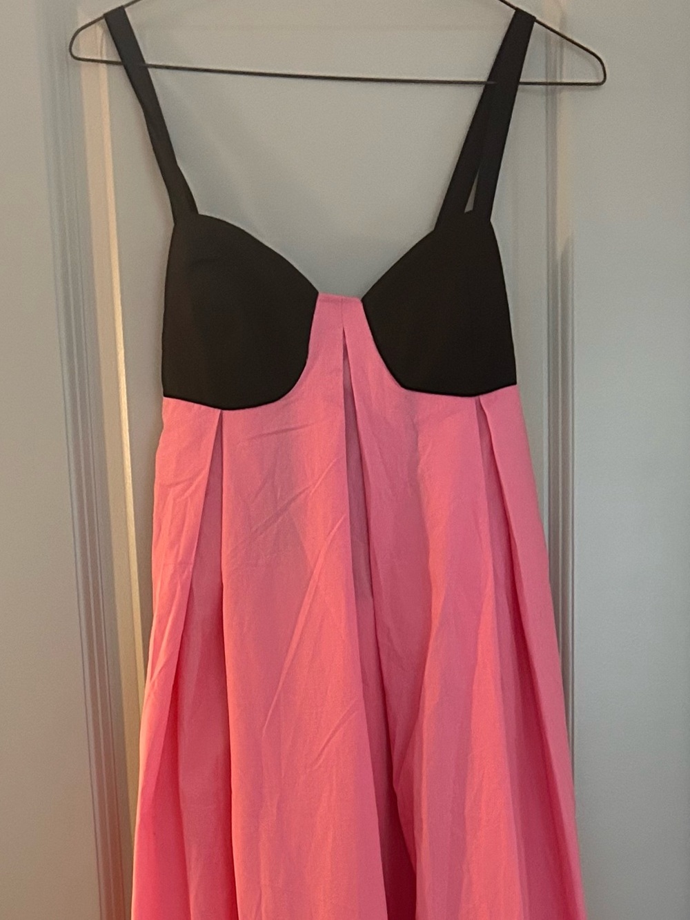 Commense Pink Maxi Pleated Dress